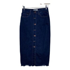 black label- c’est toi  midi denim pencil skirt size small